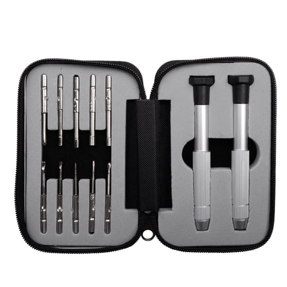 Screwdrivers Kit Repair Tool for Eyeglass/Glasses/Watch/Cellphone/Clock (12PCS, Travel Pocket)
