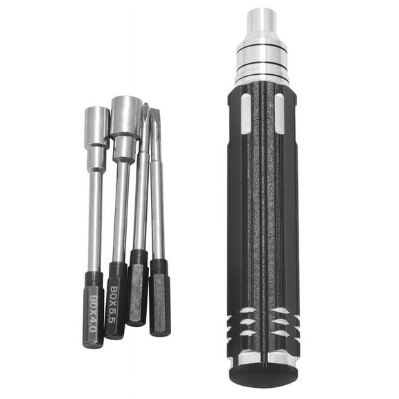 Screwdrivers Set Hex Socket RC Tools Kit for RC Car Truck Crawler Helicopter Drone Boat,Black & Silver