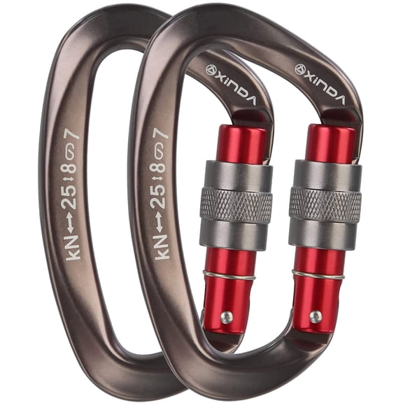 Screwgate Locking Carabiner Clip - Professional Rock Climbing Screw Lock,Heavy Duty Carabiners for Climbing,Mountaineer,Hammock,ing,Outdoor Equipment