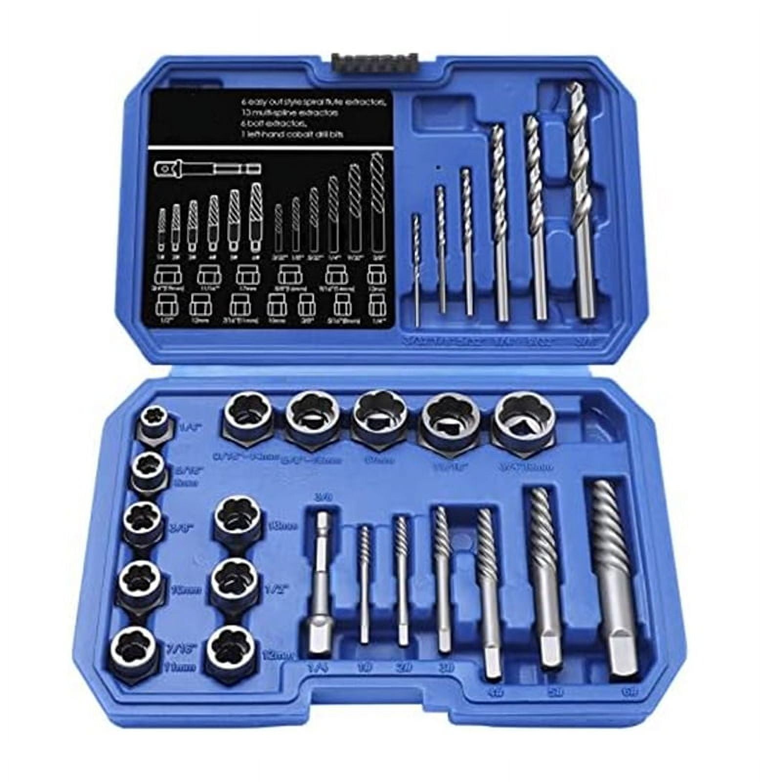 Screws & Bolts Extractor Set Drill Bit with Hex Adapter, Out Broken Lug ...