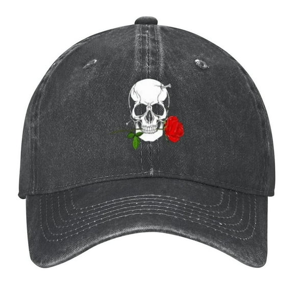 Screws Skull Print Vintage Wash Dad Hat Adjustable Curved Brim Baseball Cap,Casual Outdoor Sports Fishing Cap for Men and Women