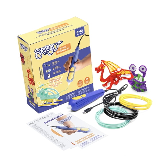 SCRIB3D 3D Pen Set for Kids with Filament and Activities, Ideal for Boys & Girls Ages 6+