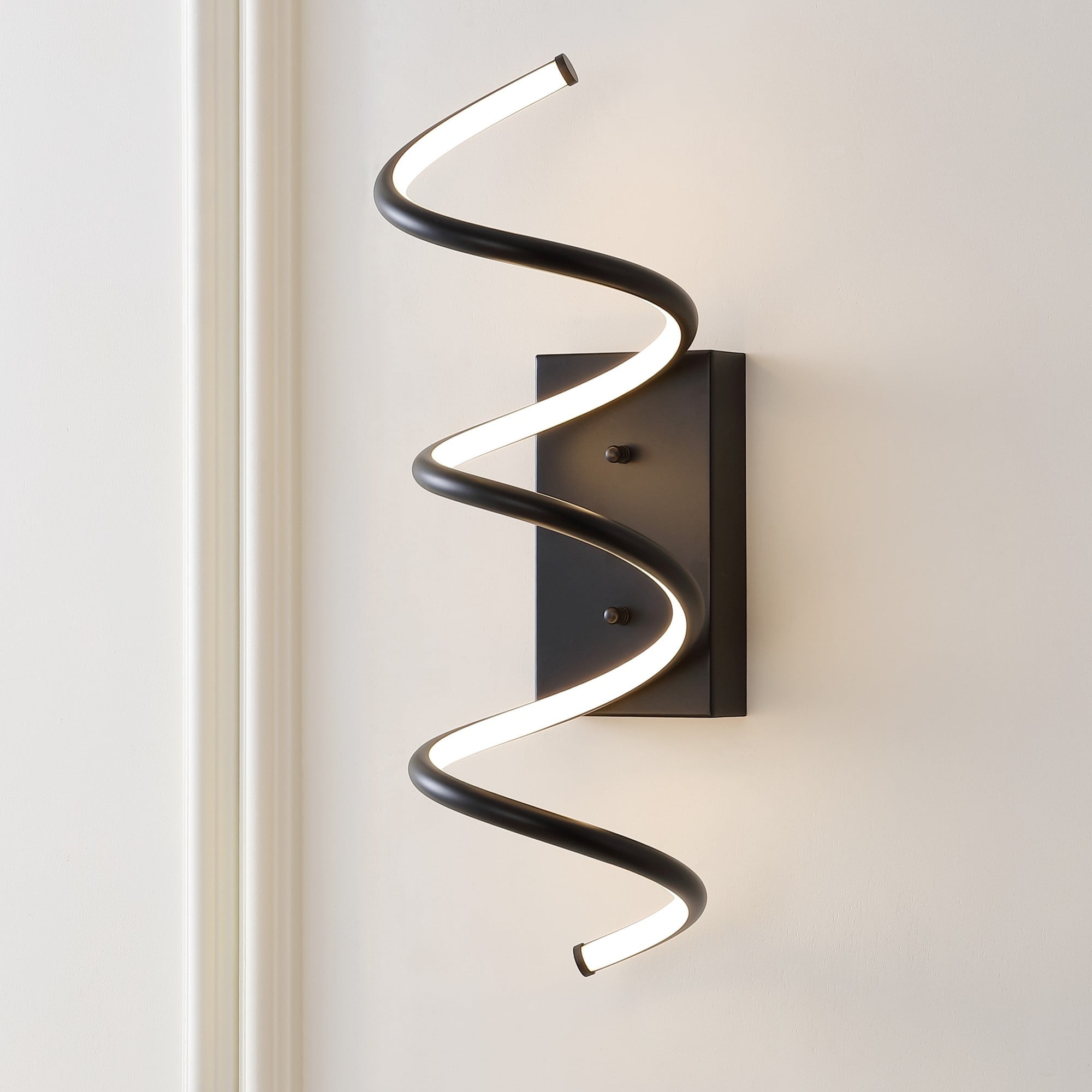 Scribble 20.5" Black Modern LED Vanity Wall Sconce