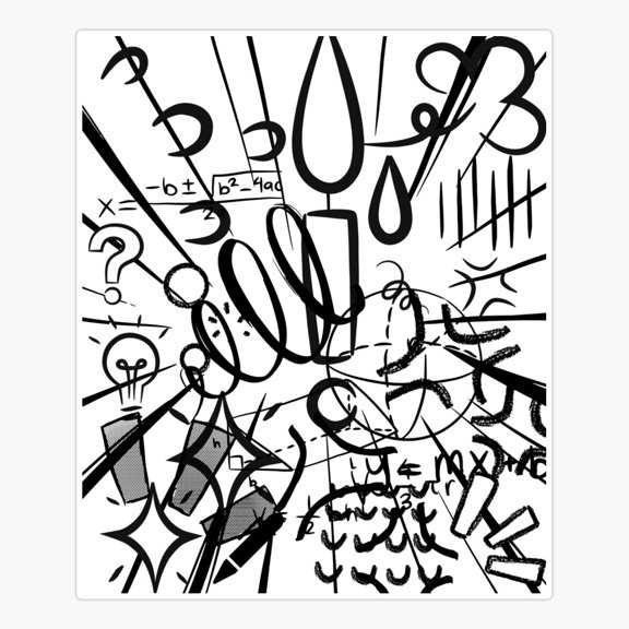 Scribble Art Sticker