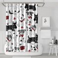thumbnail image 1 of Scribble Dogs Shower Curtain 72"x72" ,Bathroom Decorative Shower Curtains Set with 12 Hooks,Modern Waterproof Washable Shower Curtain, 1 of 6