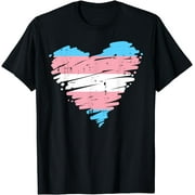 Scribble Heart Transgender Trans Pride Flag Transsexual LGBT T-Shirt