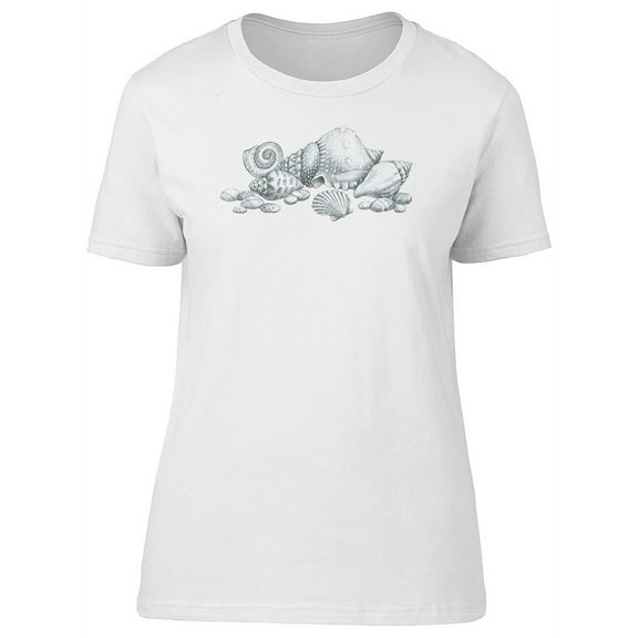 Scribble Of Sea Shells T-Shirt Women -Image by Shutterstock, Female Medium