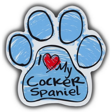 Scribble Paw Dog Magnets: I Love My Cocker Spaniel | Cars, Trucks, Refrigerators