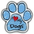 thumbnail image 1 of Scribble Paw Dog Magnets: I Love My Dogs | Cars, Trucks, Refrigerators, 1 of 1