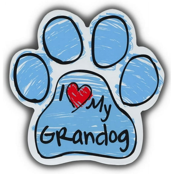 Scribble Paw Dog Magnets: I Love My Grandog | Cars, Trucks, Refrigerators