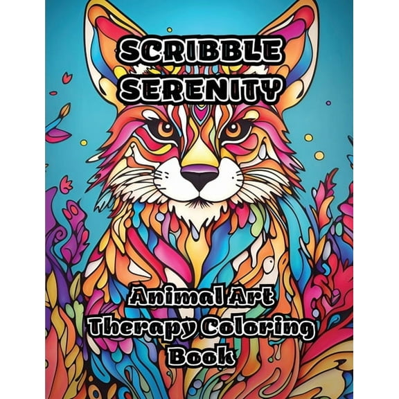Scribble Serenity: Animal Art Therapy Coloring Book, (Paperback)