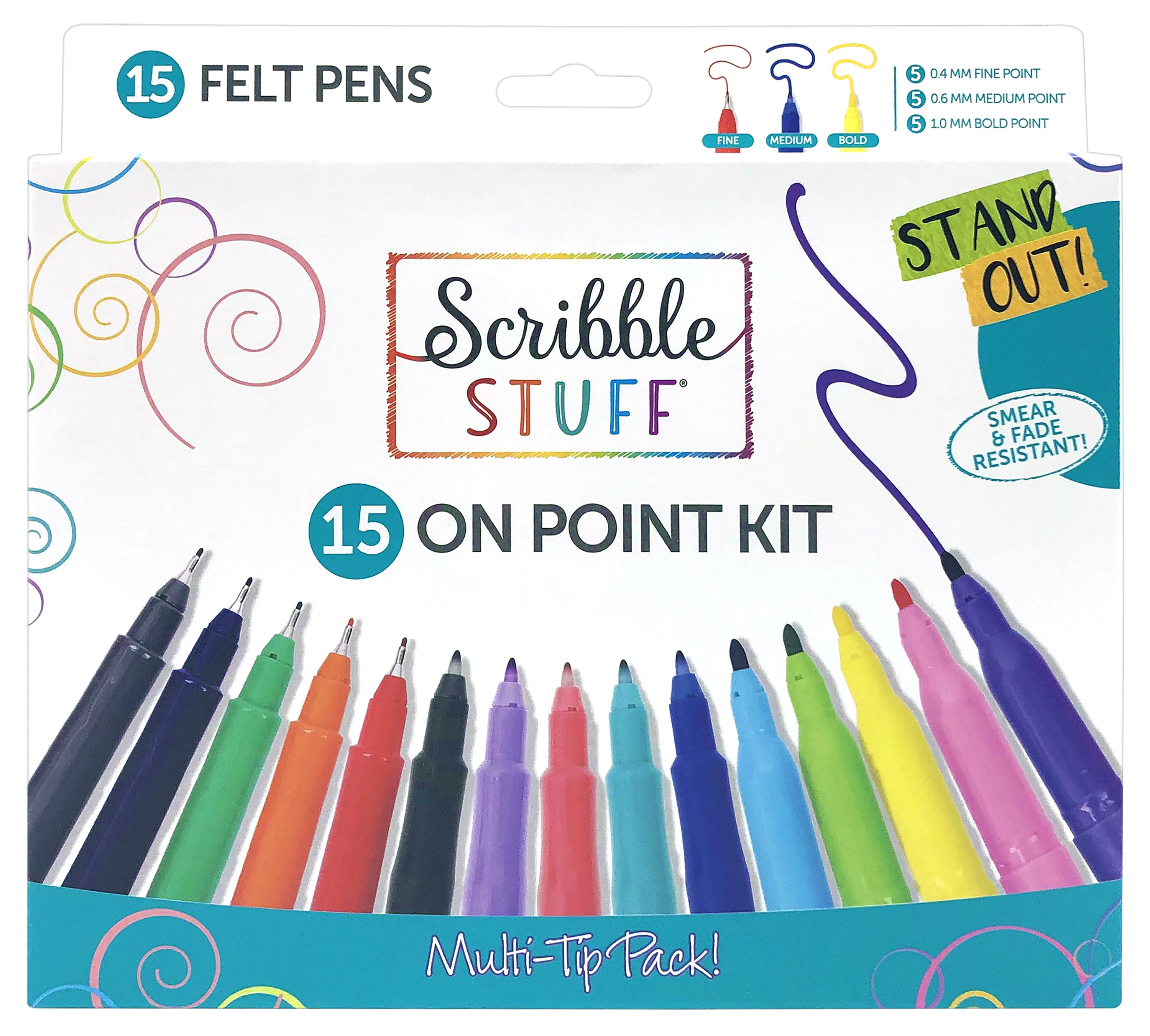  Mr. Pen- Felt Tip Pens, 16 Pack, Assorted Colors