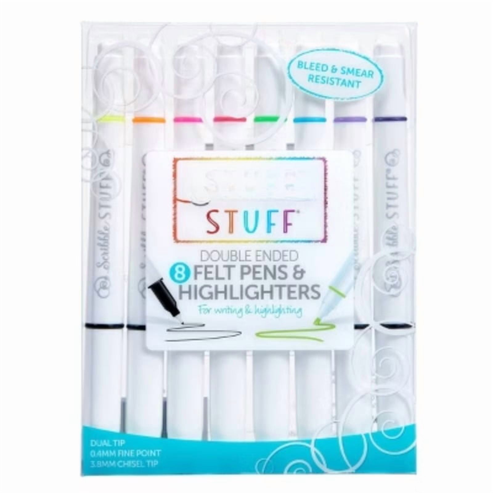 Scribble Stuff 8ct Doubled Ended Highlighter Marker/Fine Tip Pen