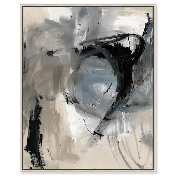 Scribbled Energy II Canvas Modern Wall Decor by Art Remedy, Silver Frame, 24 x 30