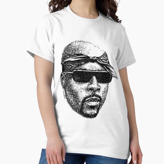 Scribbled Rap God Rap Legend Abstract Line Art Drawing T-Shirt