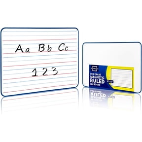Scribbledo Ruled Mini White Board, Double-Sided Mini Dry Erase Magnetic Board for all ages, 9x12