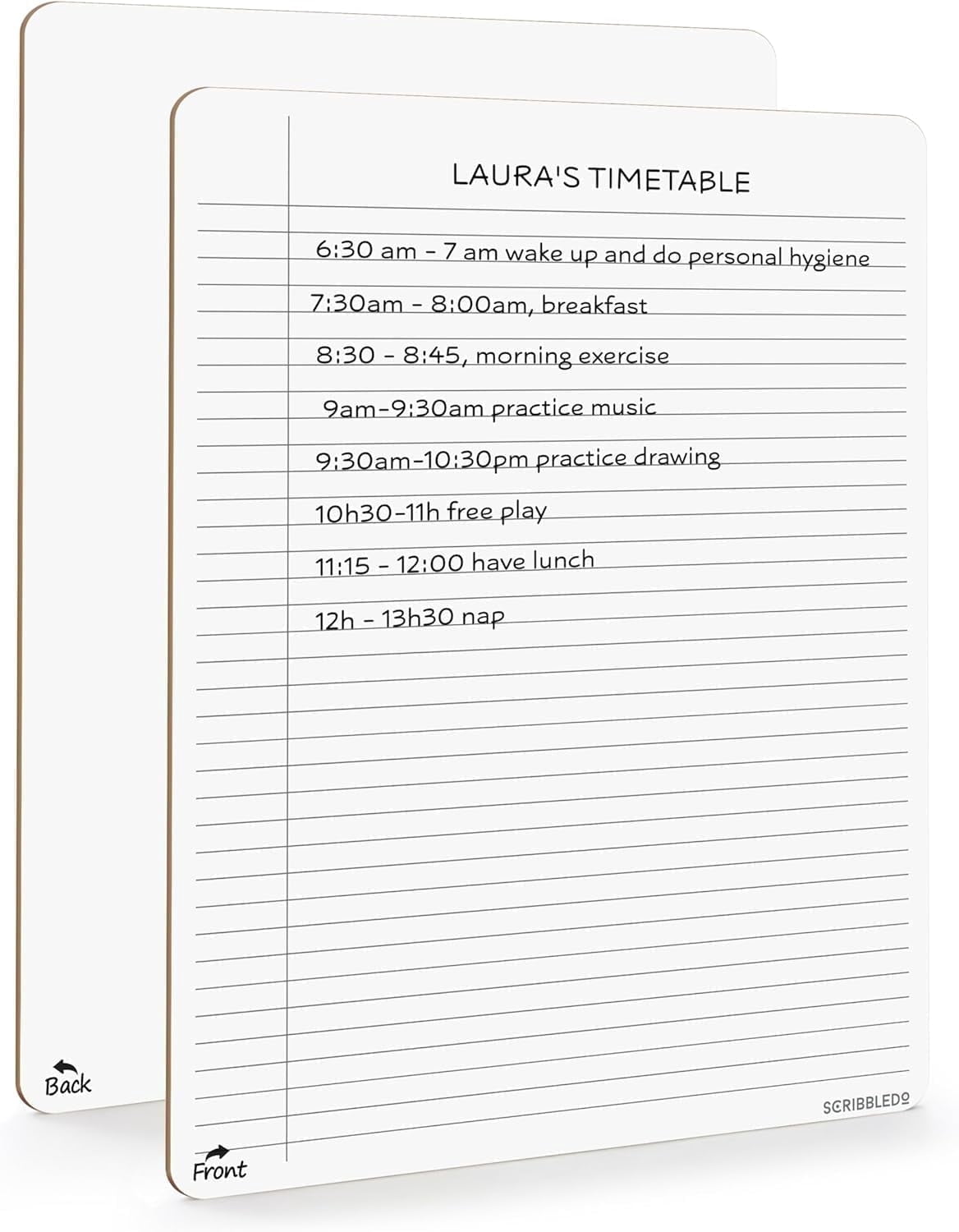Scribbledo, Dry Erase Notebook, 9x12, Double Sided College Ruled ...