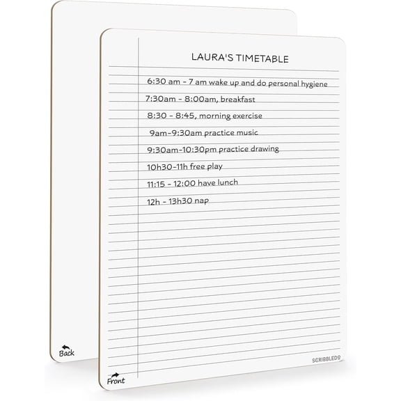 Scribbledo Dry Erase Notebook Double Sided College Ruled Lined Board, 1 Count