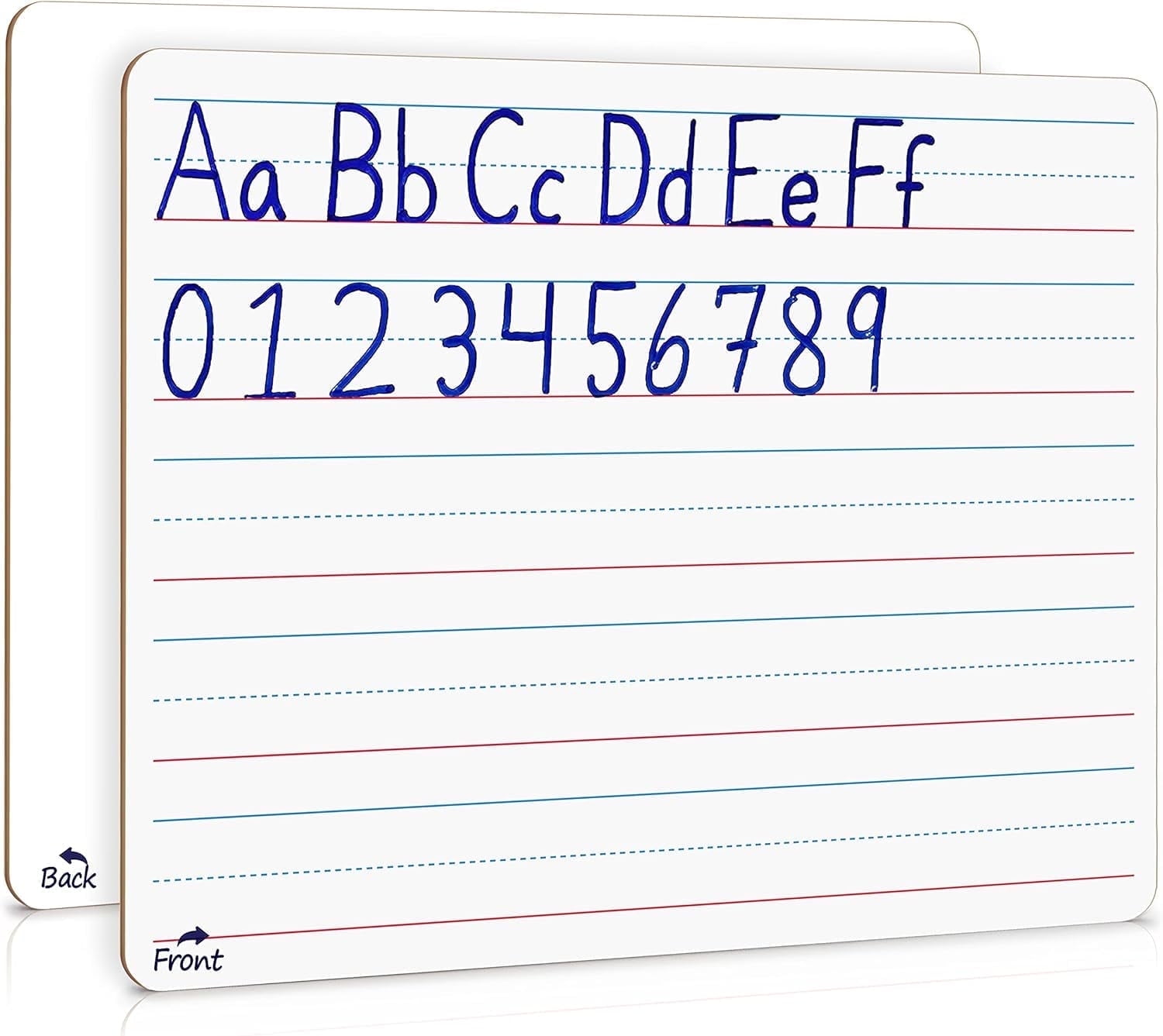 Scribbledo Lined Small Dry Erase Board, Ruled Double-Sided Desk Whiteboard, 9 x 12