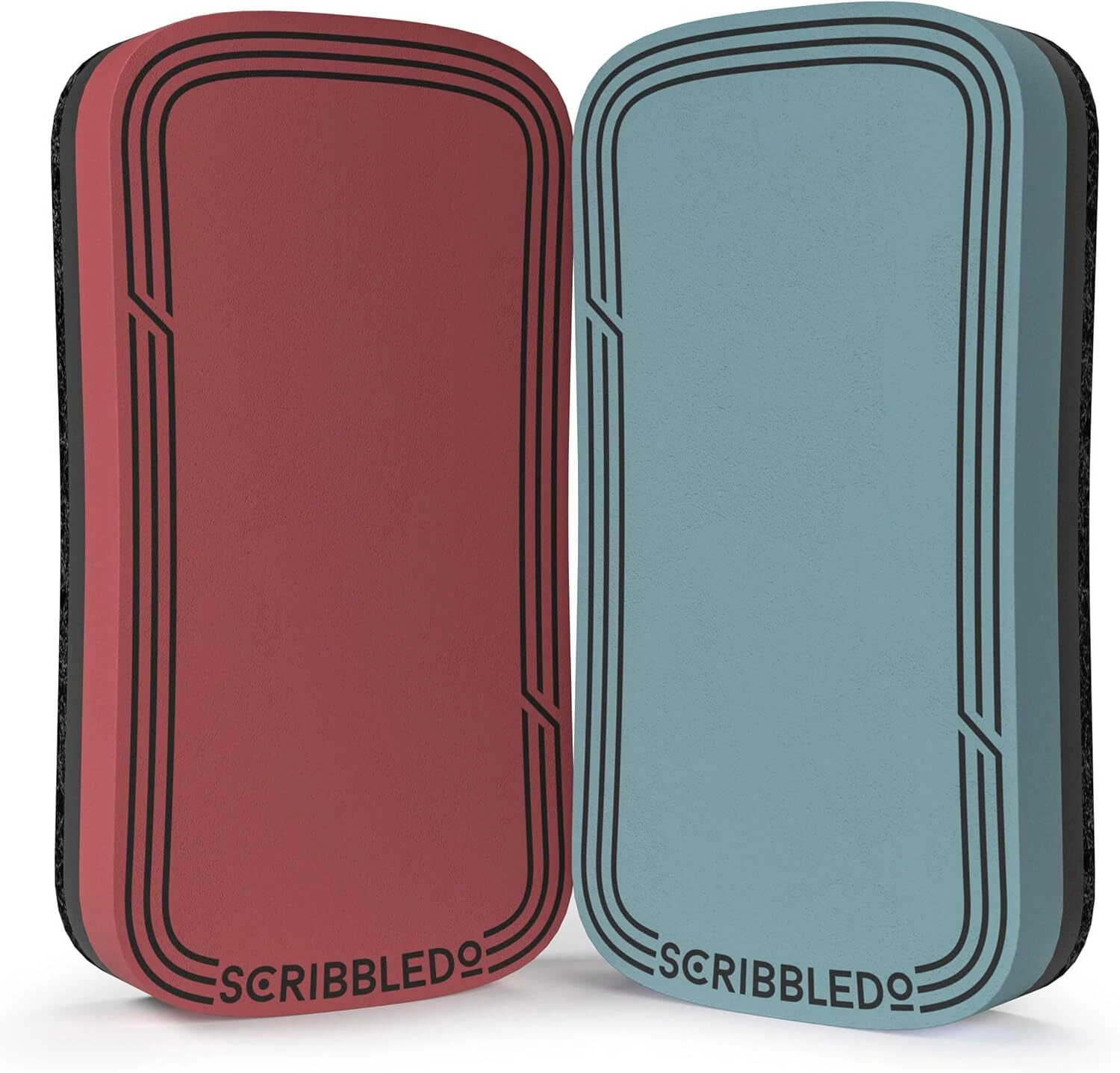 Scribbledo Magnetic Dry Erase Eraser 2 Pack Streak-Free Cleaning For Whiteboard