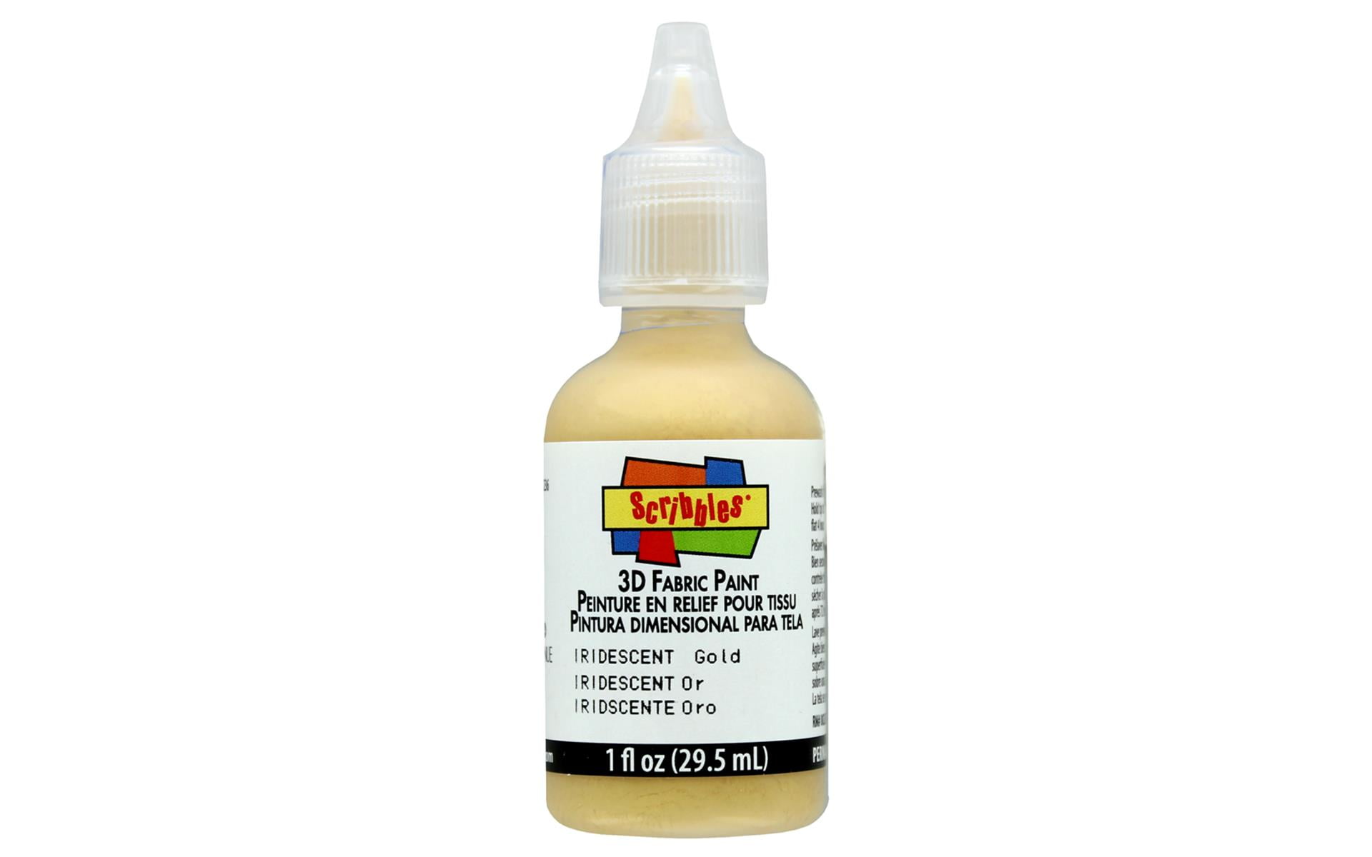 Scribbles Fabric Paint 1oz Iridescent Gold