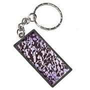 Scribbles Purple Gray Keychain Key Chain Ring