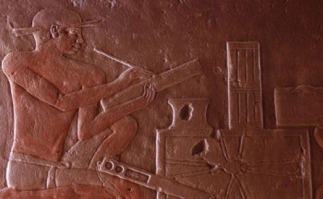 Scribe Taking Inventory Egyptian Art Canvas Art - (18 x 24)