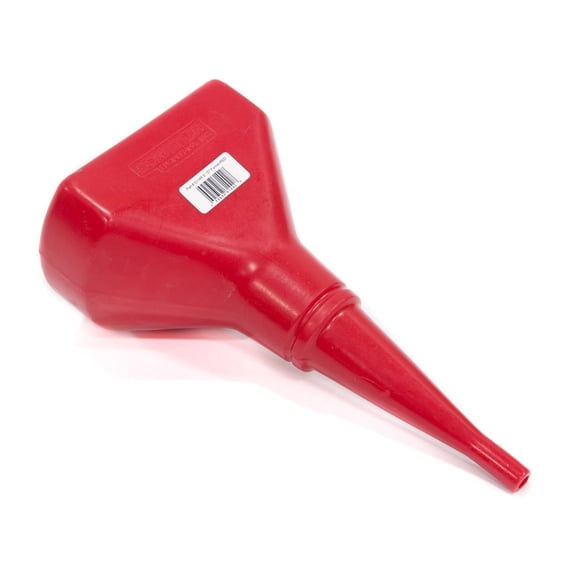 Scribner Plastics Funnel - 8 in D-Shape - Plastic - Red - Each 6114R