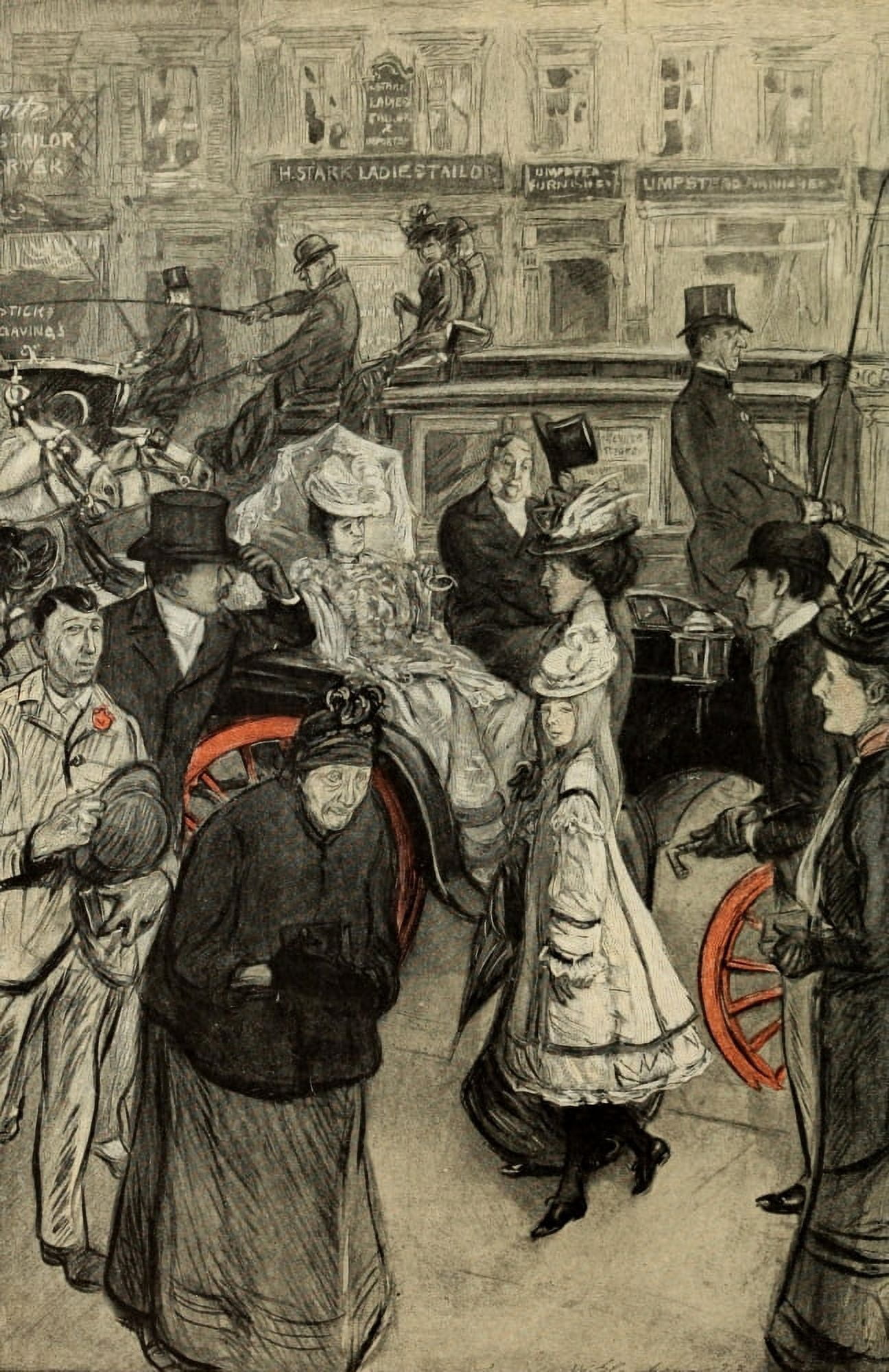 Scribners 26 1899 In town its different Canvas Art - William Glackens (24 x 36)