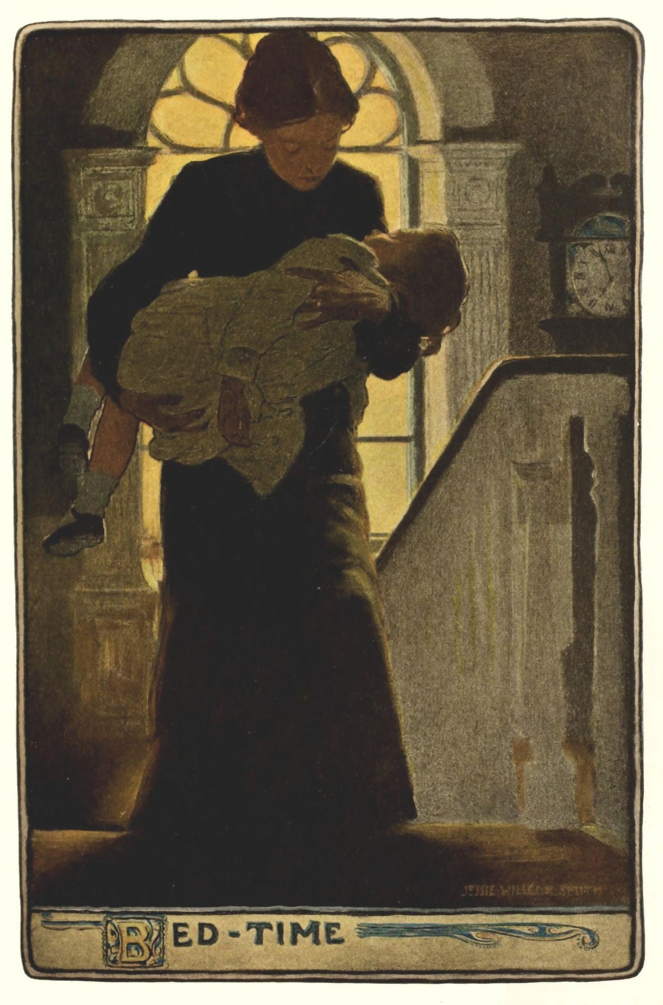 Scribners 32 1902 A Mothers Day Bed-time Canvas Art - Jessie Willcox Smith (18 x 24)