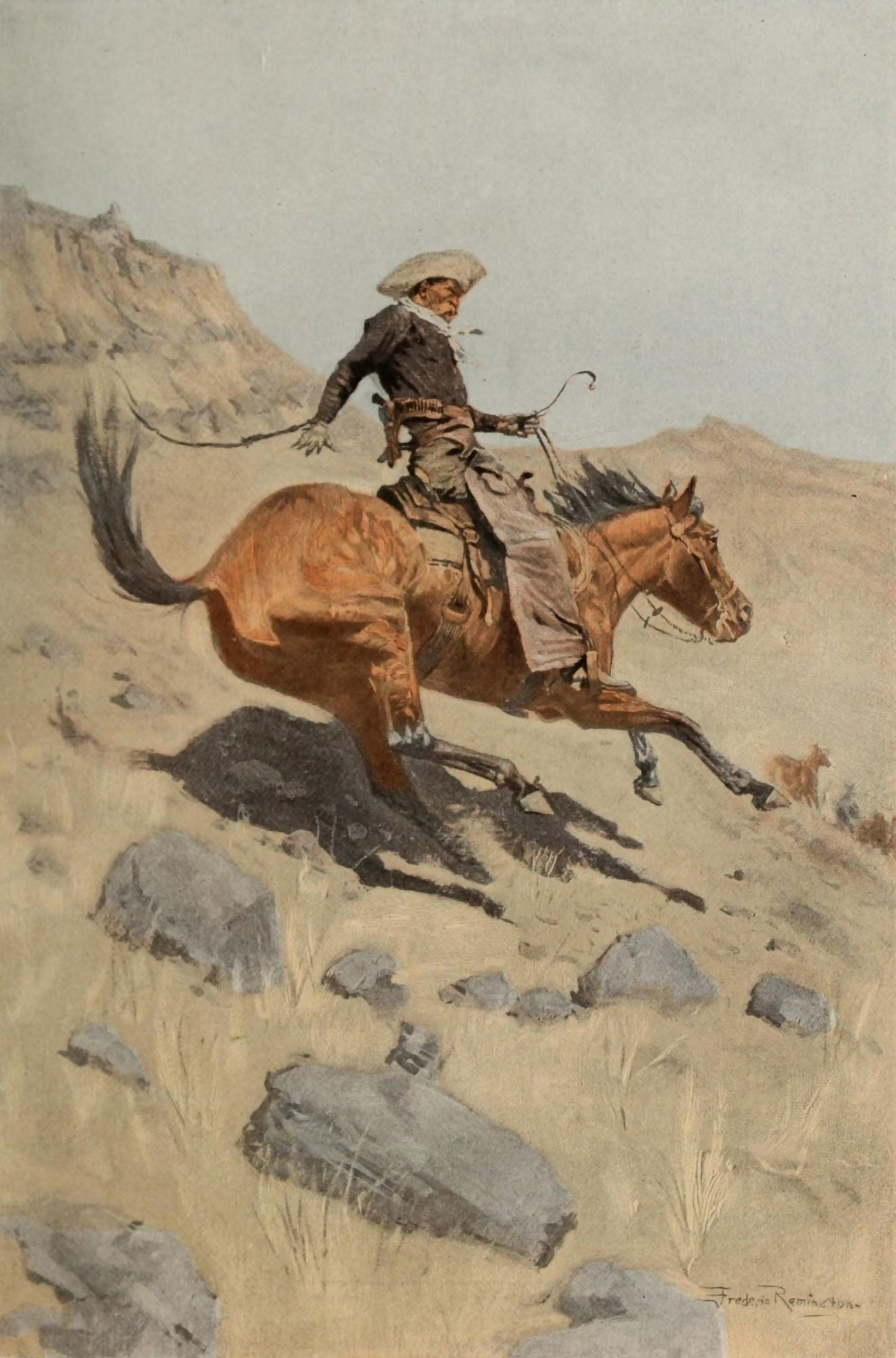 Scribners 32 1902 Cowboy Canvas Art - Frederic Remington (18 x 24)