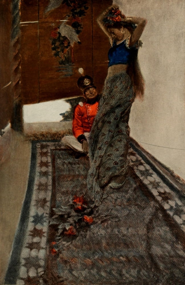 Scribners 32 1902 He sat at her feet Canvas Art - Howard Pyle (24 x 36)