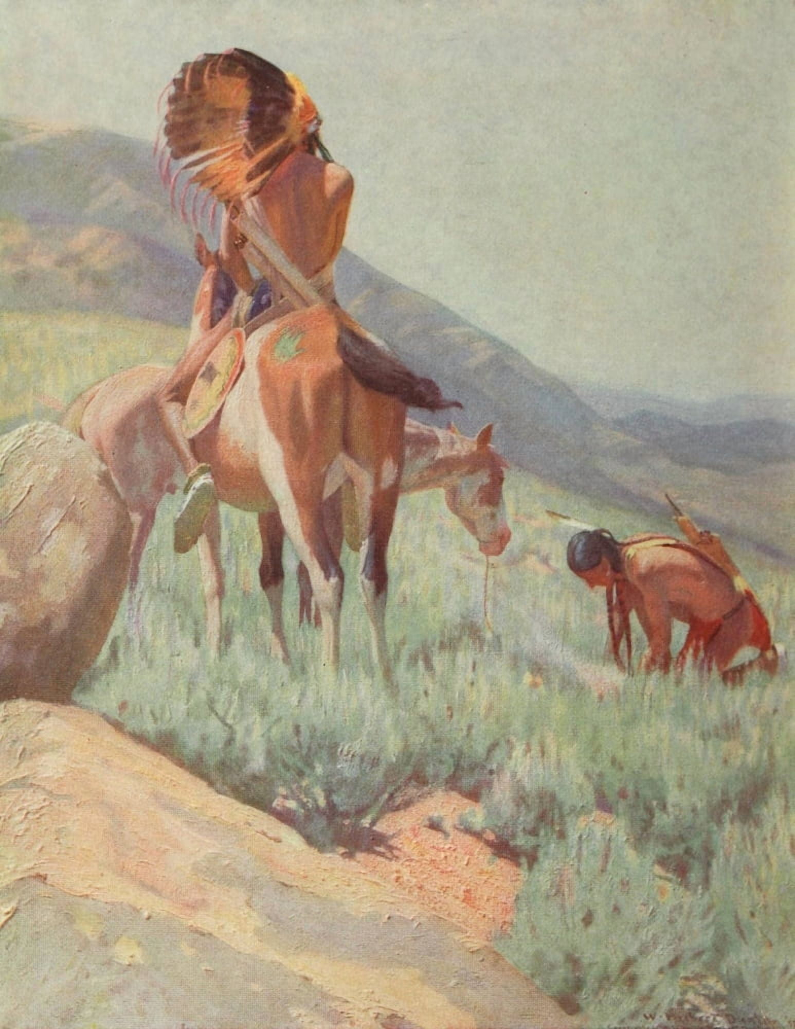 Scribners 35 1904 The Signal Fire Canvas Art - William H Dunton (18 x 24)