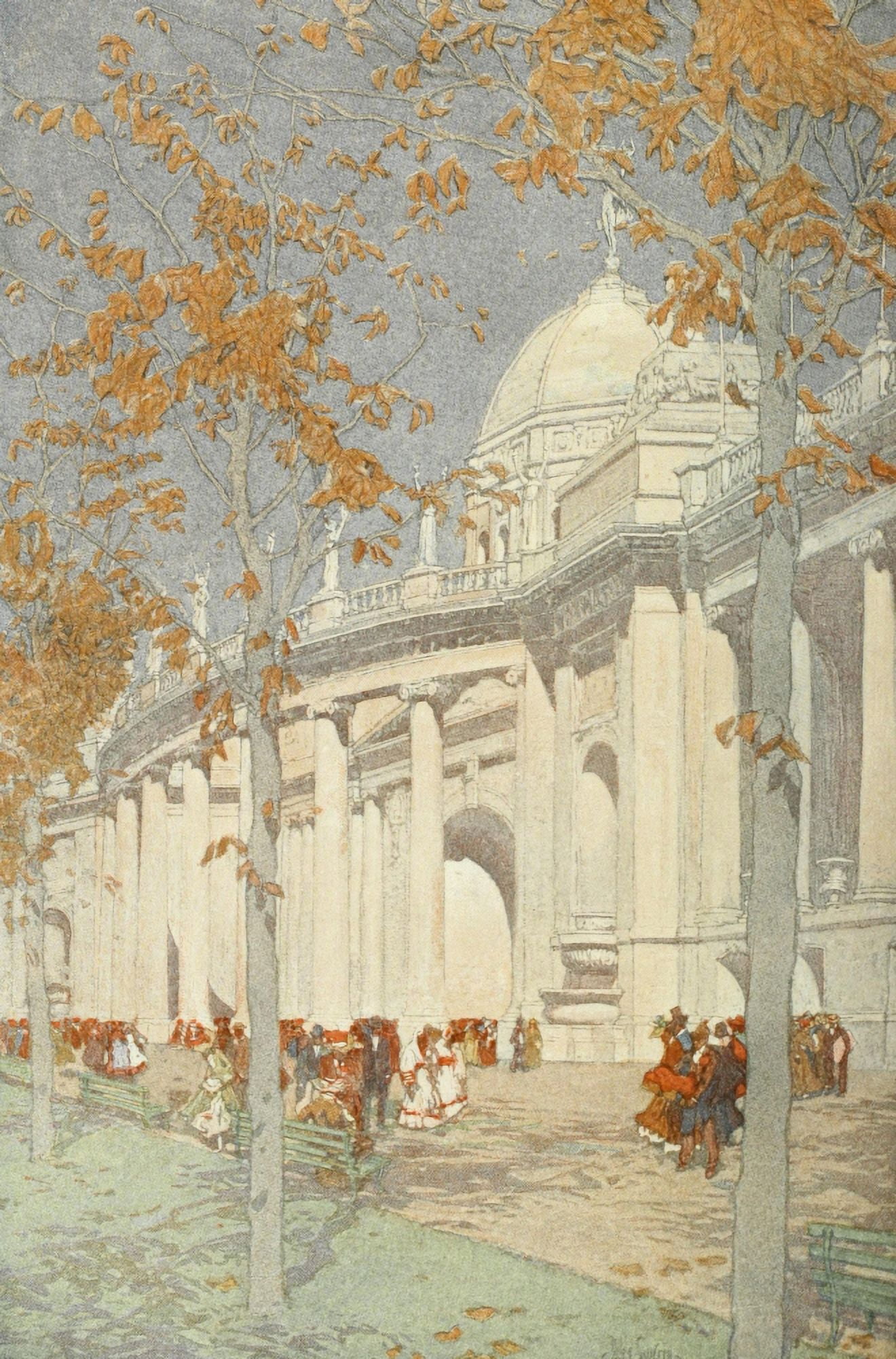 Scribners 35 1904 Varied Industries Building Iowa Canvas Art - Jules Guerin (24 x 36)