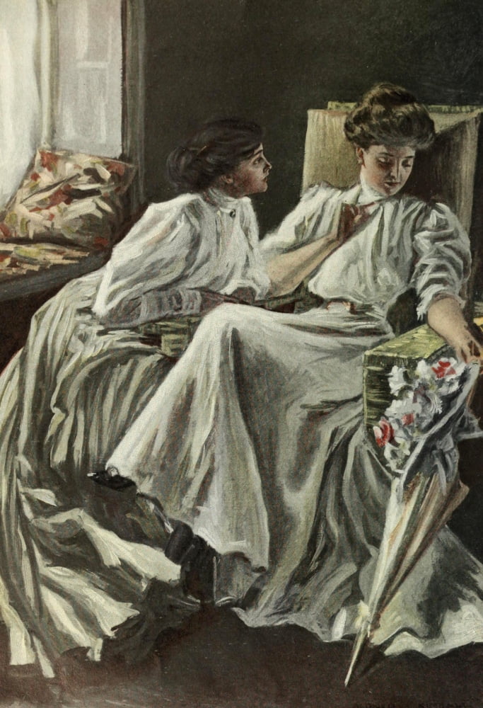 Scribners 41 1907 Two women Canvas Art - Alonzo Kimball (18 x 24)