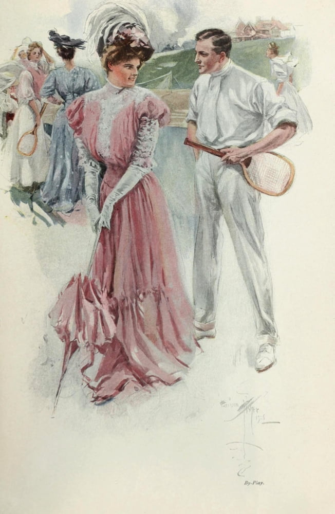 Scribners 42 1907 Tennis Canvas Art - Harrison Fisher (18 x 24)