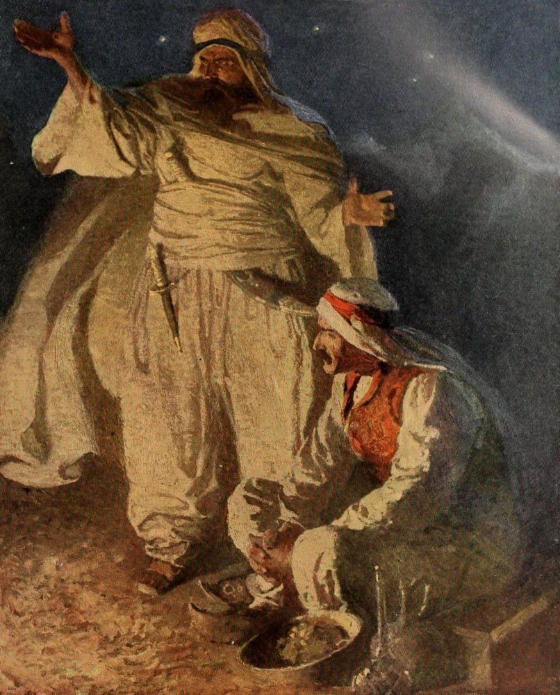 Scribners 49 1911 Leader of Arab caravan Canvas Art - Newell C Wyeth (18 x 24)