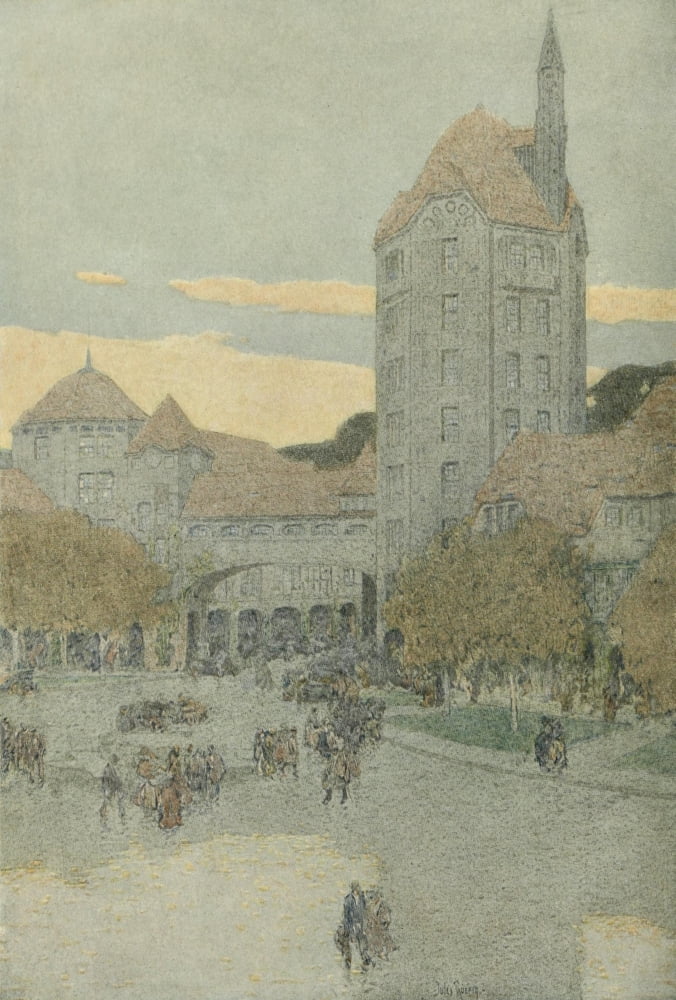 Scribners 52 1912 Station Sq Forest Hills Gdns Long Island Canvas Art - Jules Guerin (18 x 24)