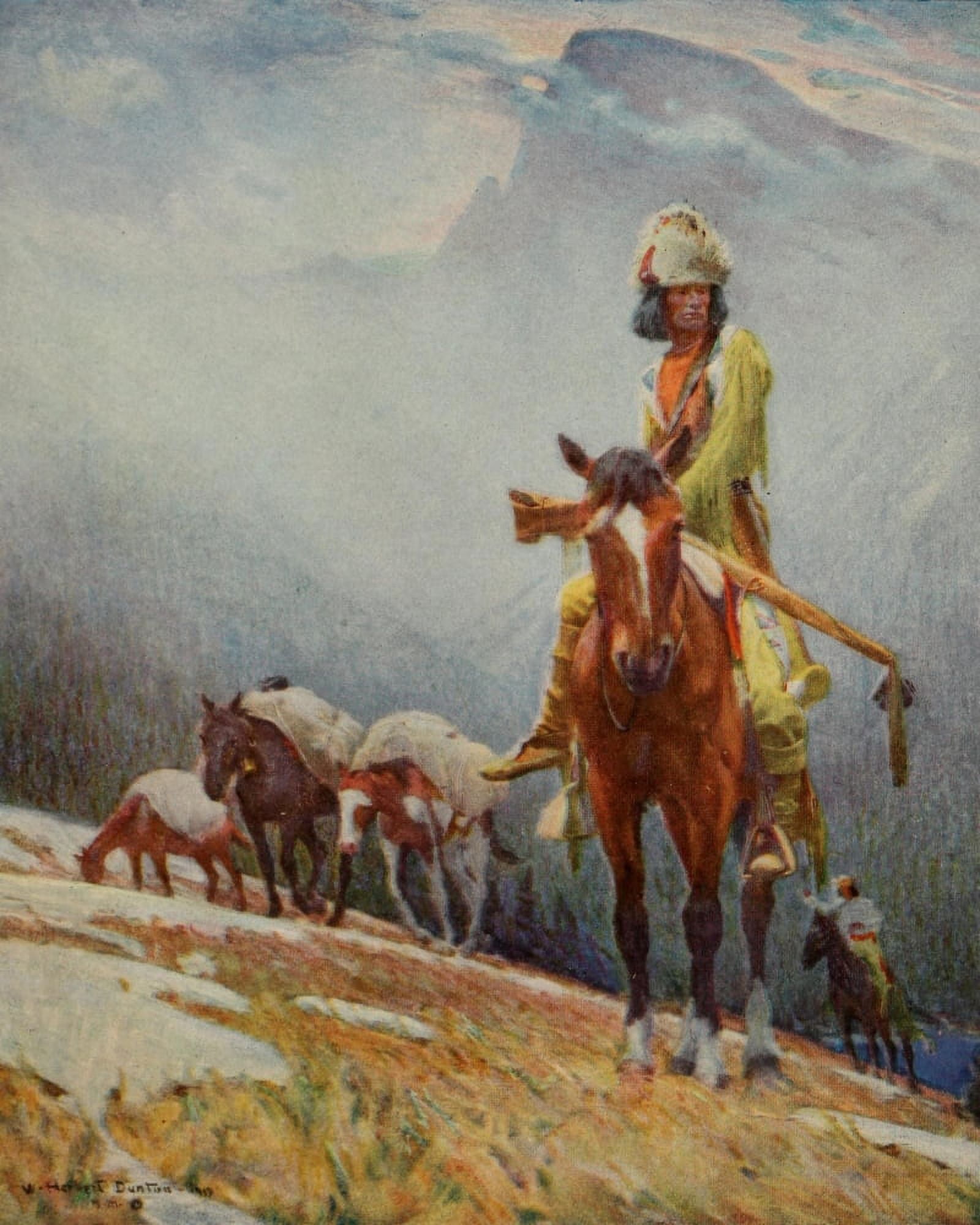 Scribners 56 1914 Breed trapper Canvas Art - William H Dunton (18 x 24)