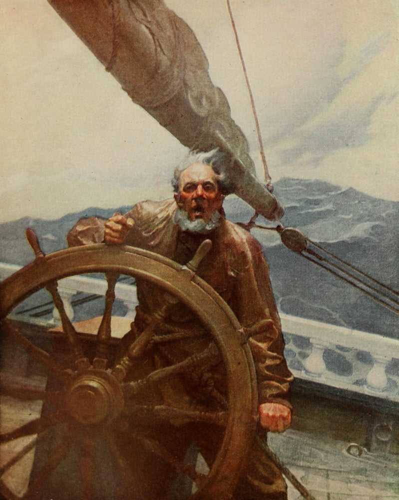 Scribners 56 1914 The Rakish Brigantine Canvas Art - Newell C Wyeth (24 x 36)