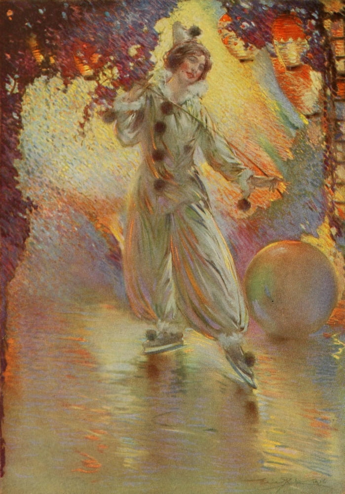 Scribners 61 1917 The 1917 Pierrot Canvas Art - Eric Pape (18 x 24)
