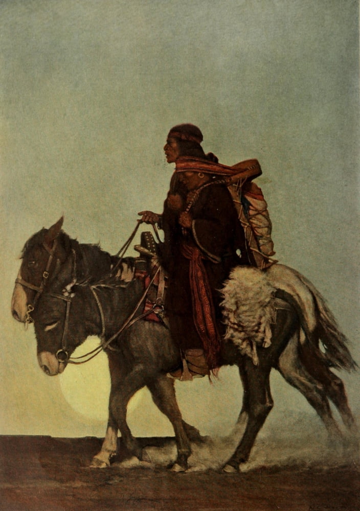 Scribners 64 1908 On the October trail Canvas Art - Newell C Wyeth (18 x 24)