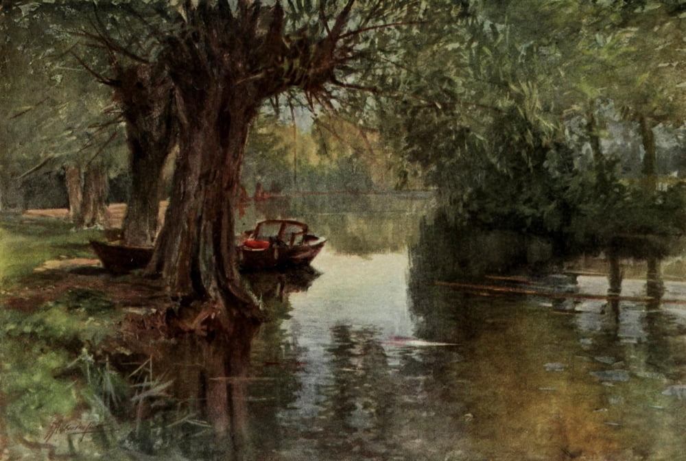 Scribners Mag Thames at Cookham Canvas Art - Unknown (18 x 24)