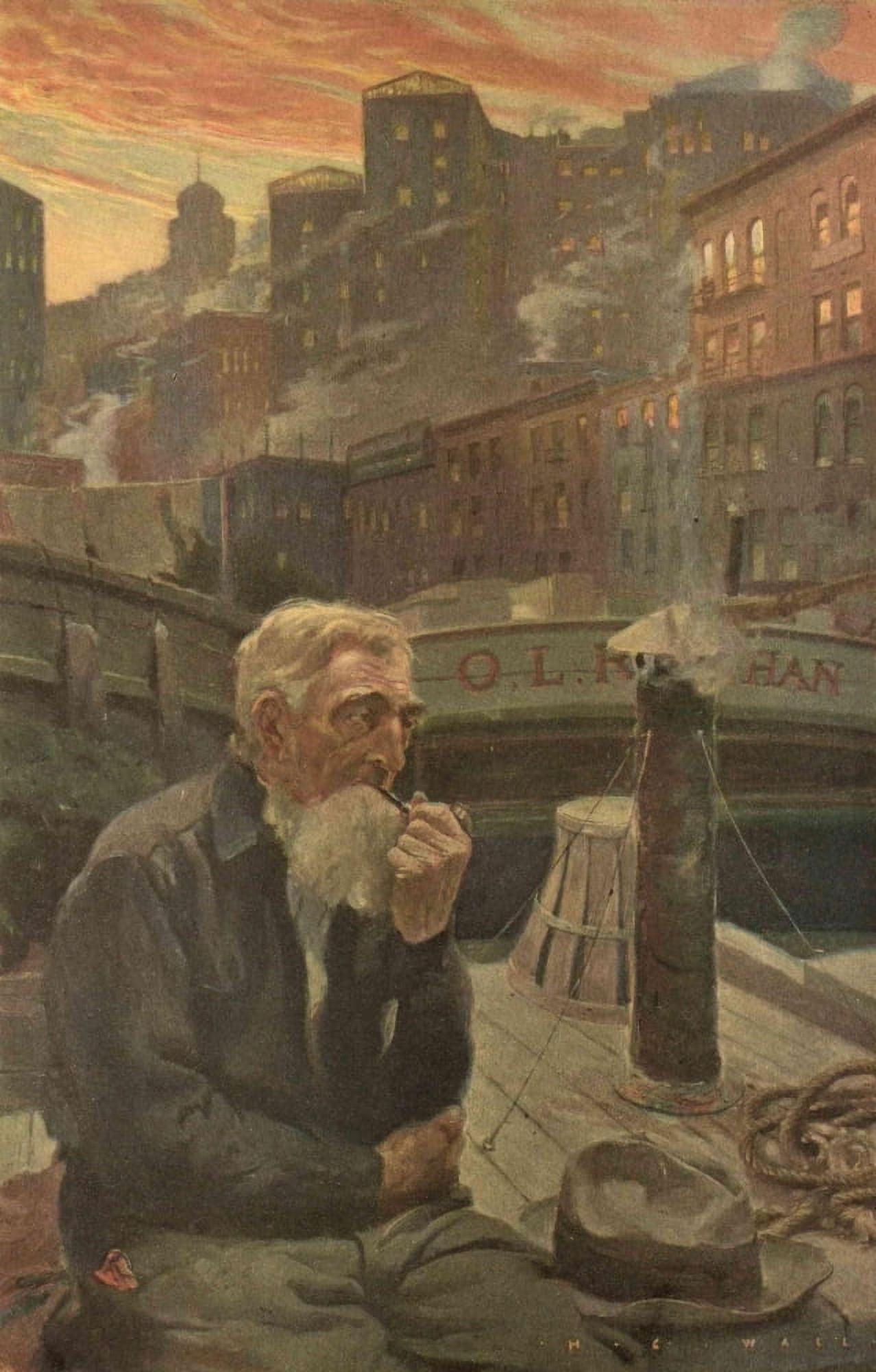 Scribners Magazine 1911 Evening Canvas Art - HC Wall (18 x 24)
