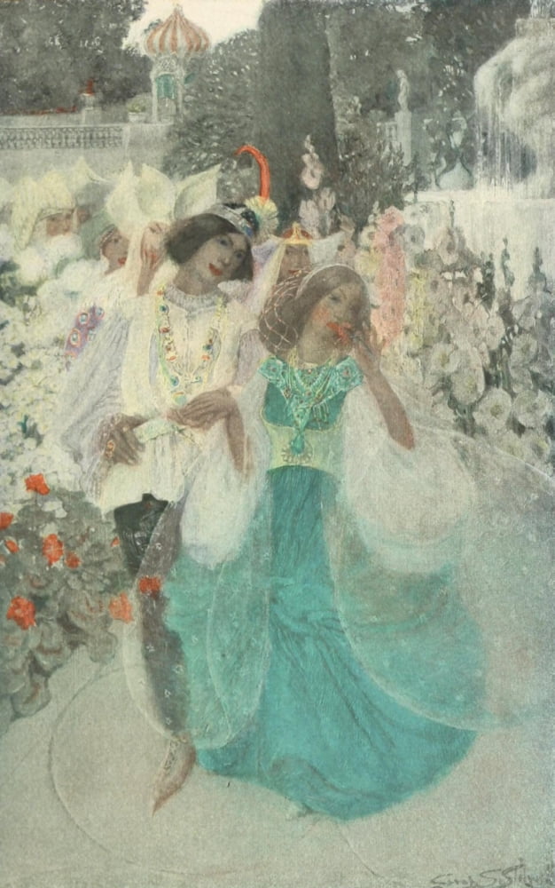 Scribners Magazine 32 1902 They walked side by side Canvas Art - Sarah S Stilwell (18 x 24)