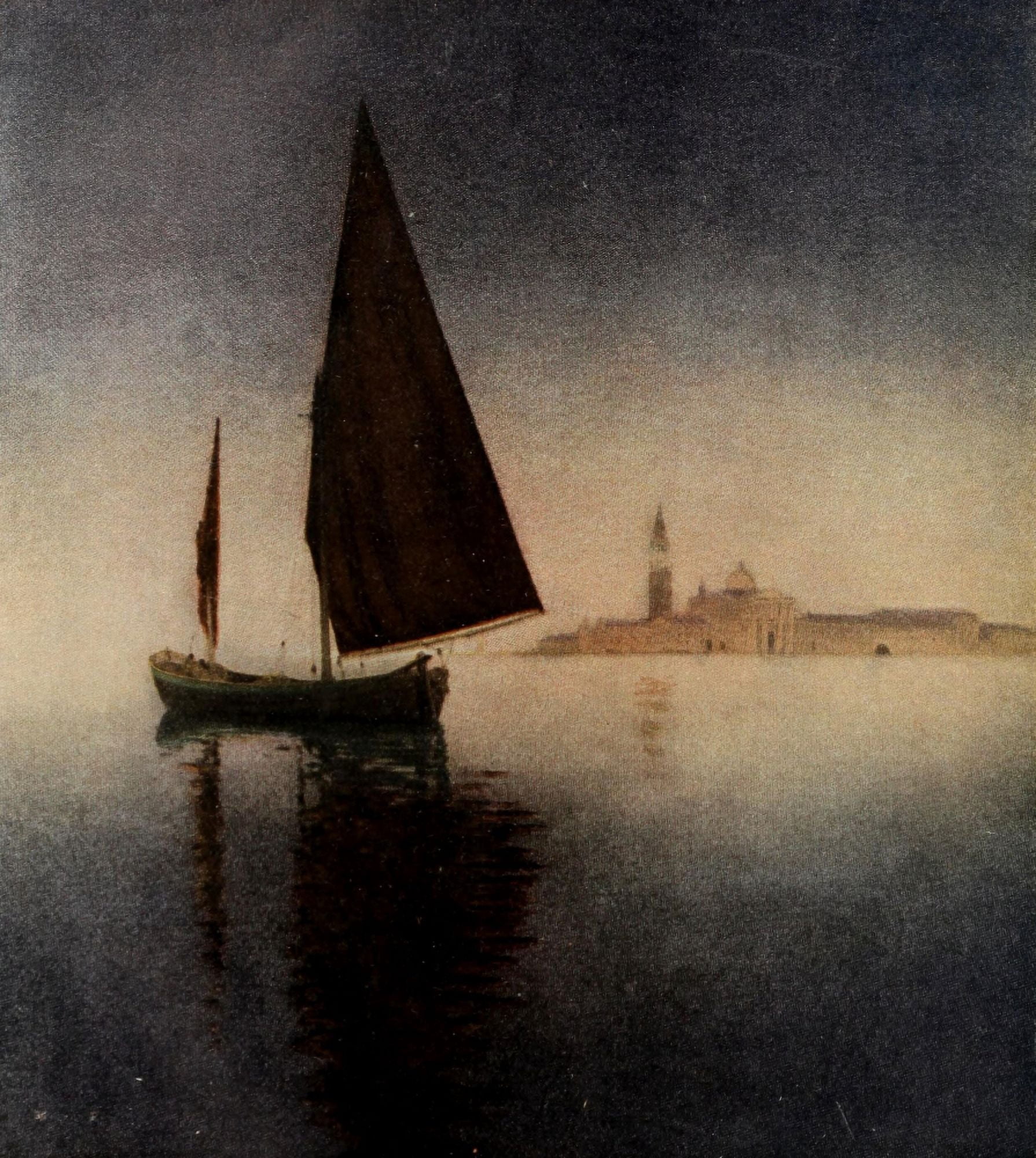 Scribners Magazine 39 1906 Venice at Twilight Canvas Art - Maxfield Parrish (18 x 24)