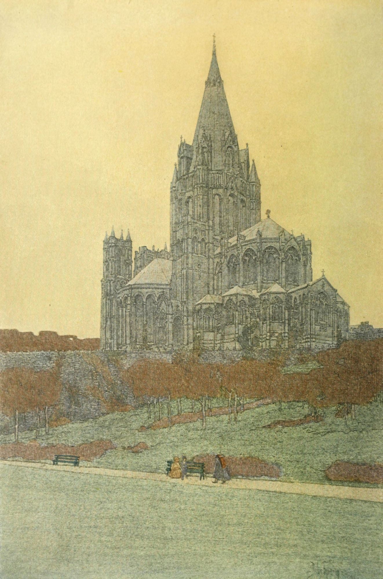 Scribners Magazine 41 1907 Cathedral of St John the Divine New York Canvas Art - Jules Guerin (18 x 24)
