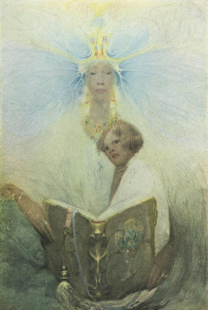 Scribners Magazine 42 1907 Child in Fairyland the Fairy Godmother Canvas Art - Sarah S Stilwell (18 x 24)