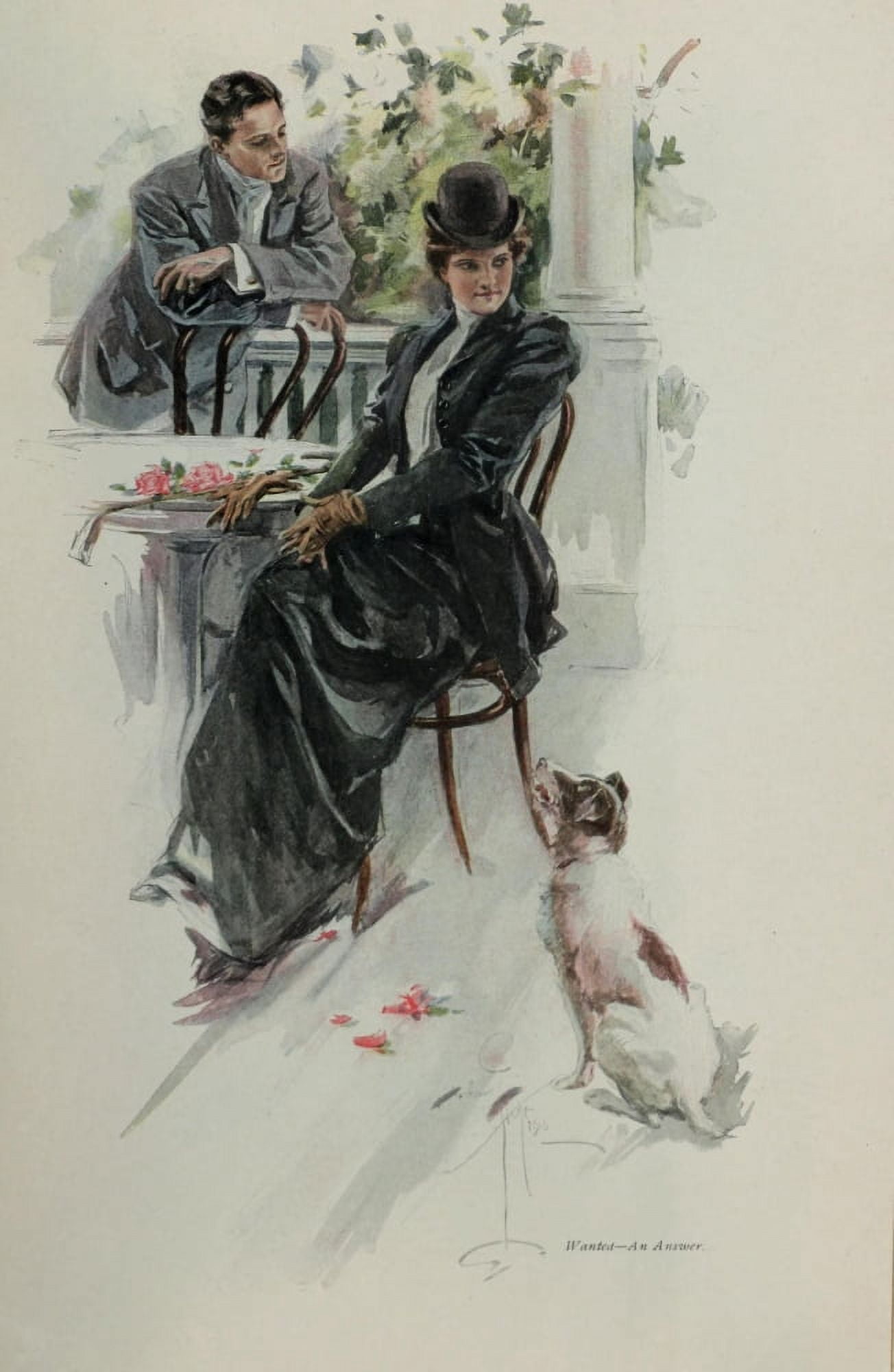 Scribners Magazine 42 1907 Wanted an answer Canvas Art - Harrison Fisher (18 x 24)