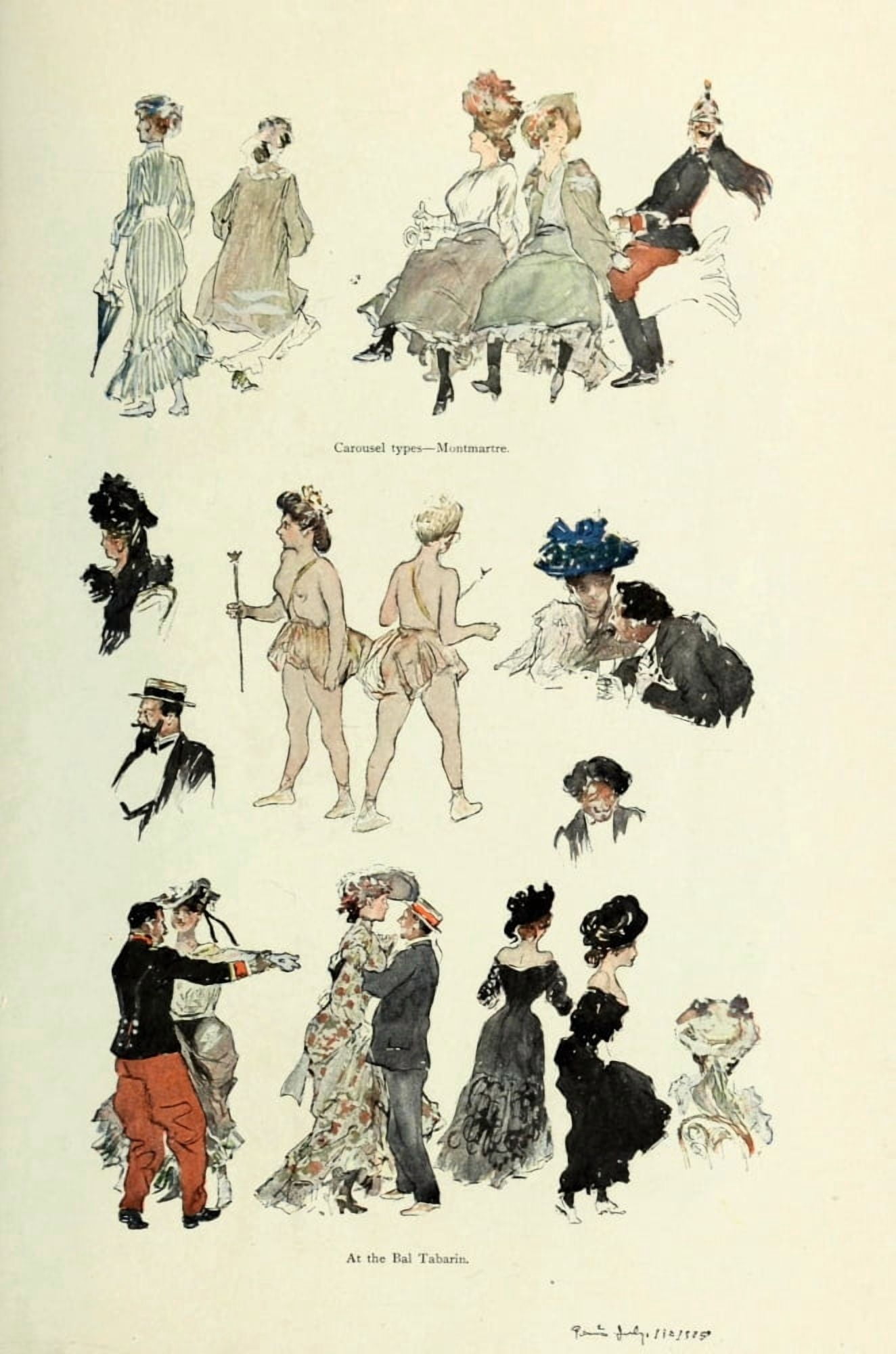 Scribners Magazine 45 1909 At the Bal Tabarin Canvas Art - George Wright (24 x 36)
